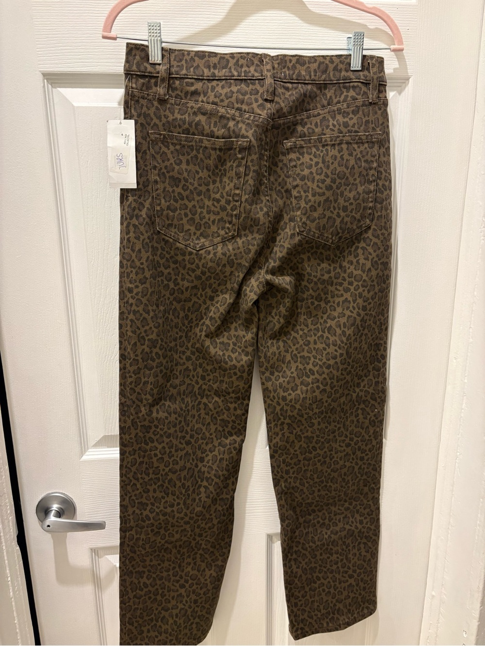 NWT FRAME Le Sleek Straight Leopard Print Jeans Women’s 29 High Rise $268 - Picture 6 of 10